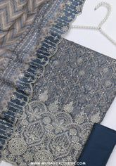 Bin Saeed Unstitched Embroidered Cambric Collection - 2025 D-04